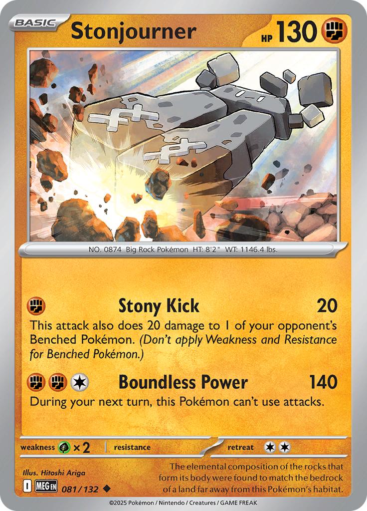 Pokémon-kaart Stonjourner 081/132 Uncommon uit de set Mega Evolution