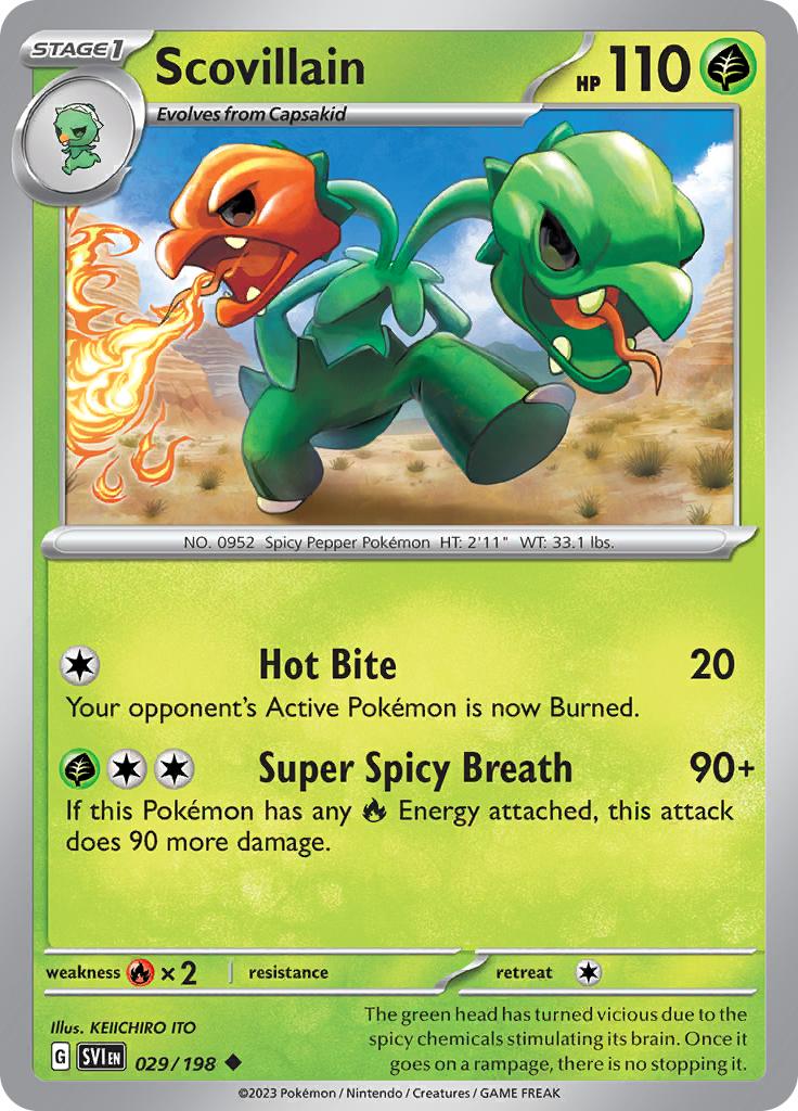Pokémon-kaart Scovillain 029/198 Uncommon uit de set Scarlet & Violet