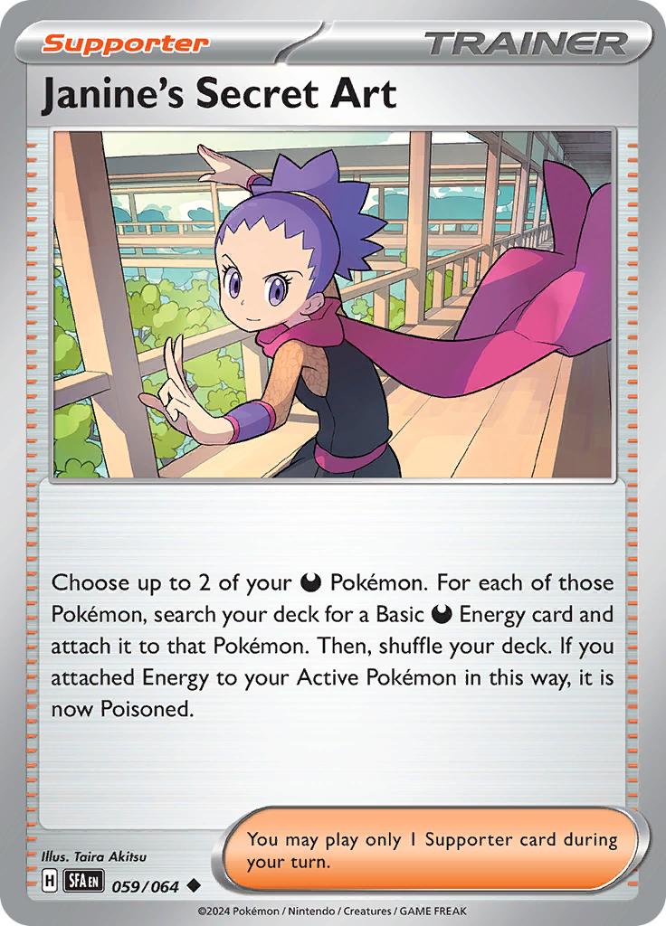 Pokémon-kaart Janine's Secret Art 059/064 Uncommon uit de set Shrouded Fable
