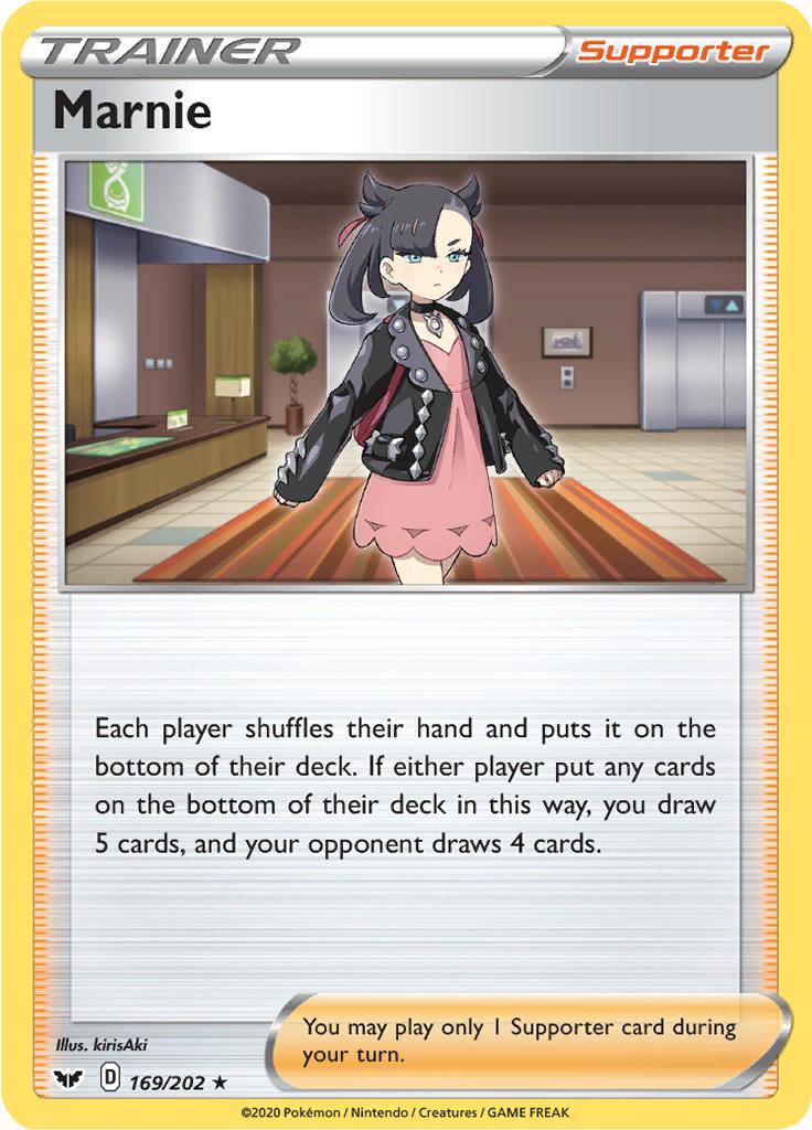 Pokémon-kaart Marnie 169/202 Holo Rare uit de set Sword & Shield Immagine principale del prodotto