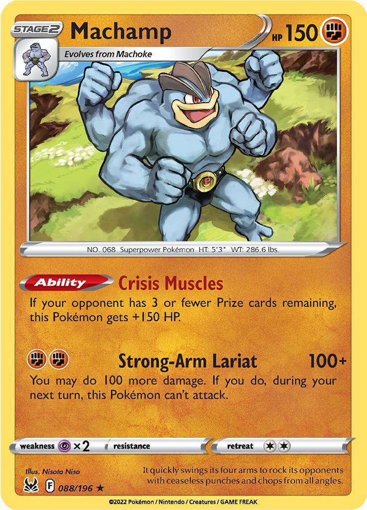 Pokémon-kaart Machamp 088/196 Holo Rare uit de set Lost Origin Immagine principale del prodotto