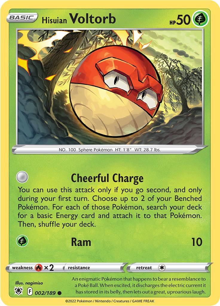 Pokémon-kaart Hisuian Voltorb 002/189 Common uit de set Astral Radiance Imagen principal del producto