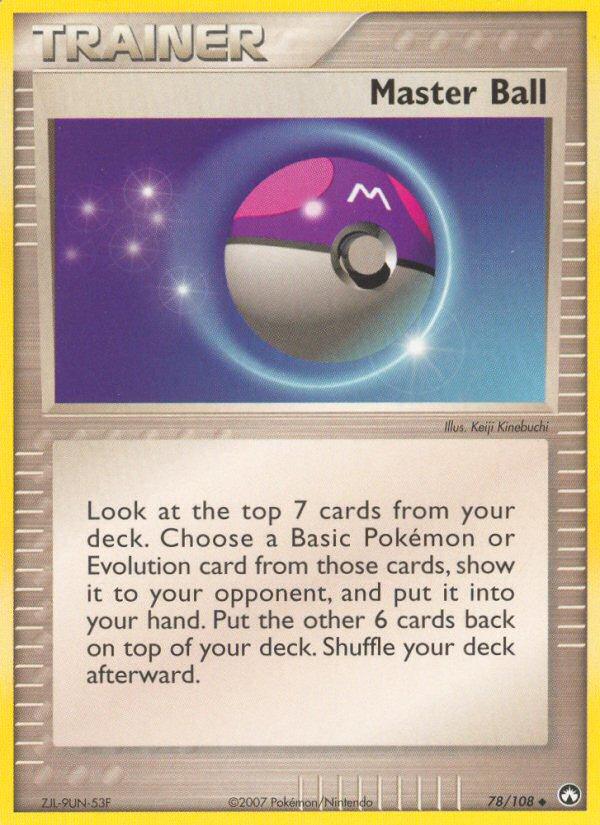 Pokémon-kaart Master Ball 78/108 Uncommon uit de set EX Power Keepers Immagine principale del prodotto