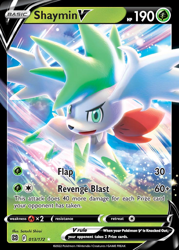 Pokémon-kaart Shaymin V 013/172 Ultra Rare uit de set Brilliant Stars Hoofdafbeelding