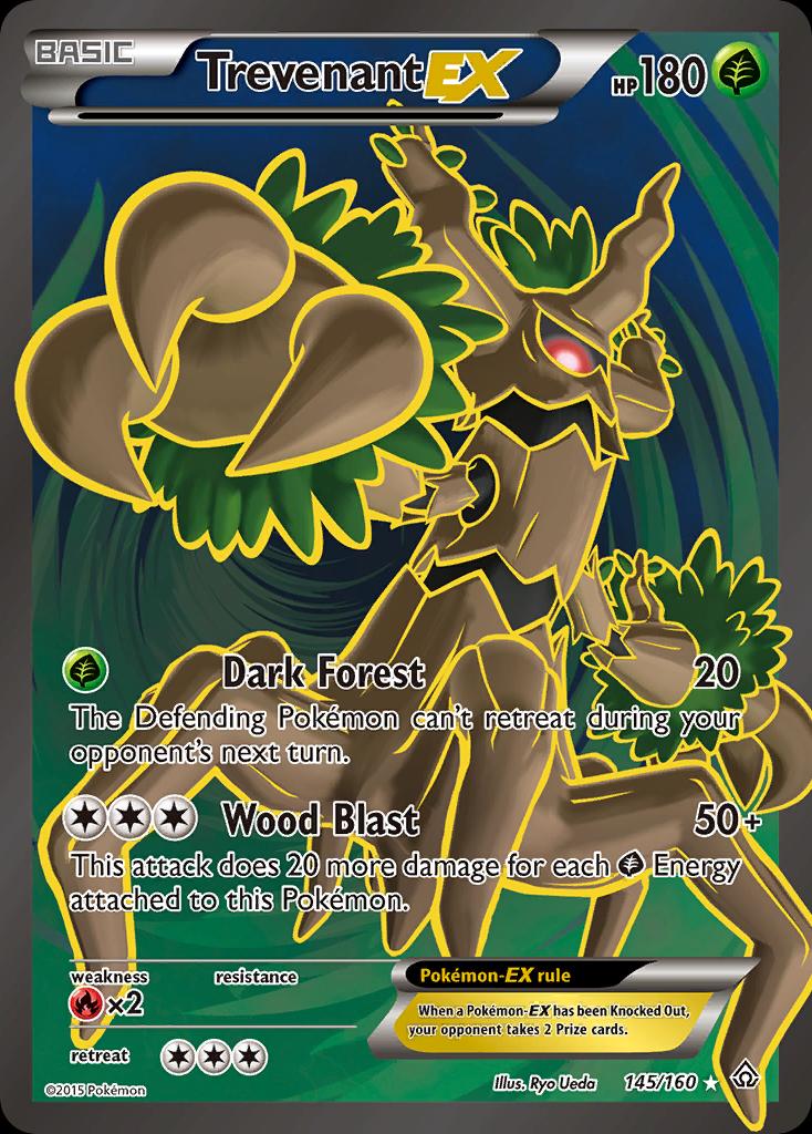 Pokémon-kaart Trevenant EX 145/160 Ultra Rare uit de set Primal Clash