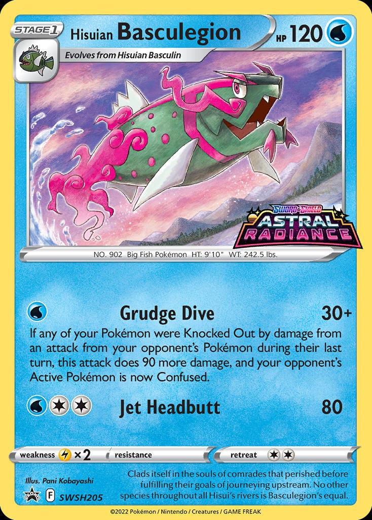 Pokémon-kaart Hisuian Basculegion SWSH205 Promo uit de set SWSH Black Star Promos