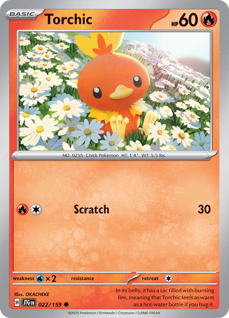 Pokémon-kaart Torchic 022/159 Common uit de set Journey Together