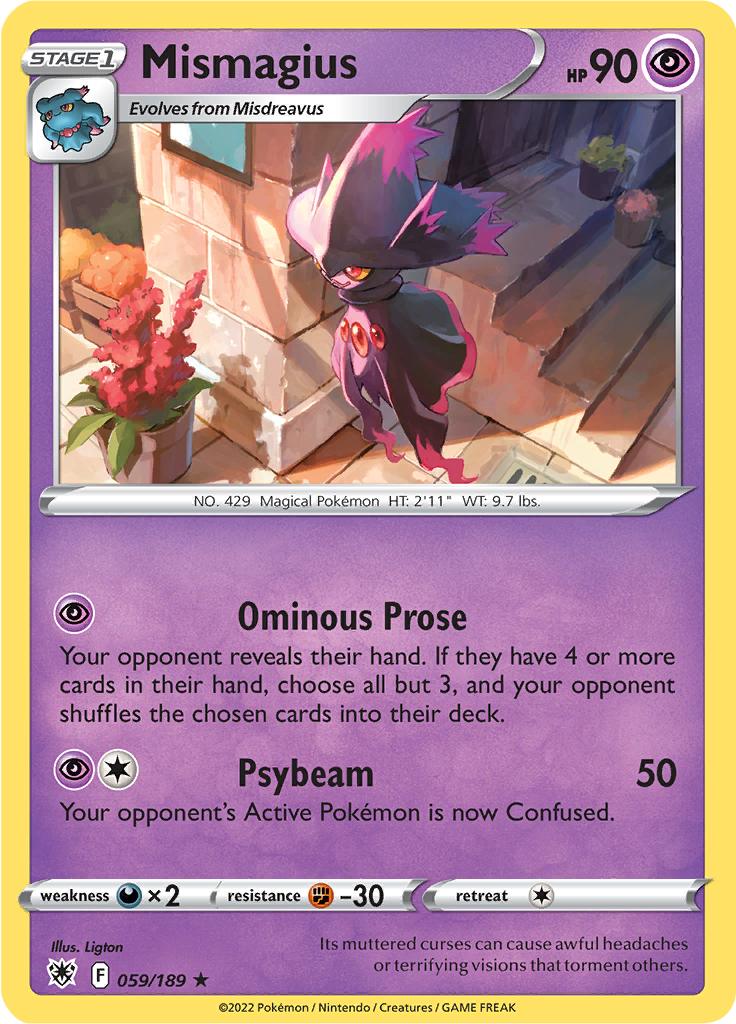 Pokémon-kaart Mismagius 059/189 Rare uit de set Astral Radiance