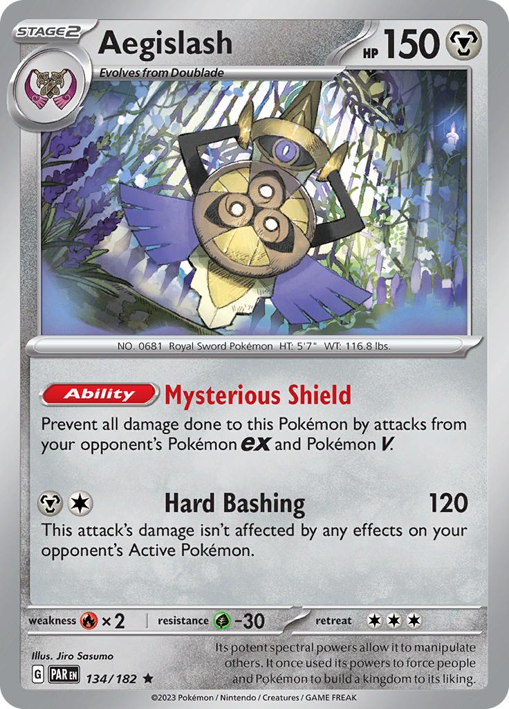 Pokémon-kaart Aegislash 134/182 Rare uit de set Paradox Rift Hoofdafbeelding