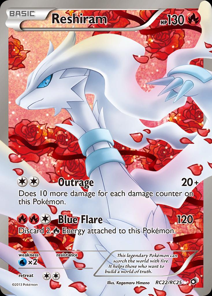 Pokémon-kaart Reshiram RC22 Ultra Rare uit de set Legendary Treasures Image principale du produit