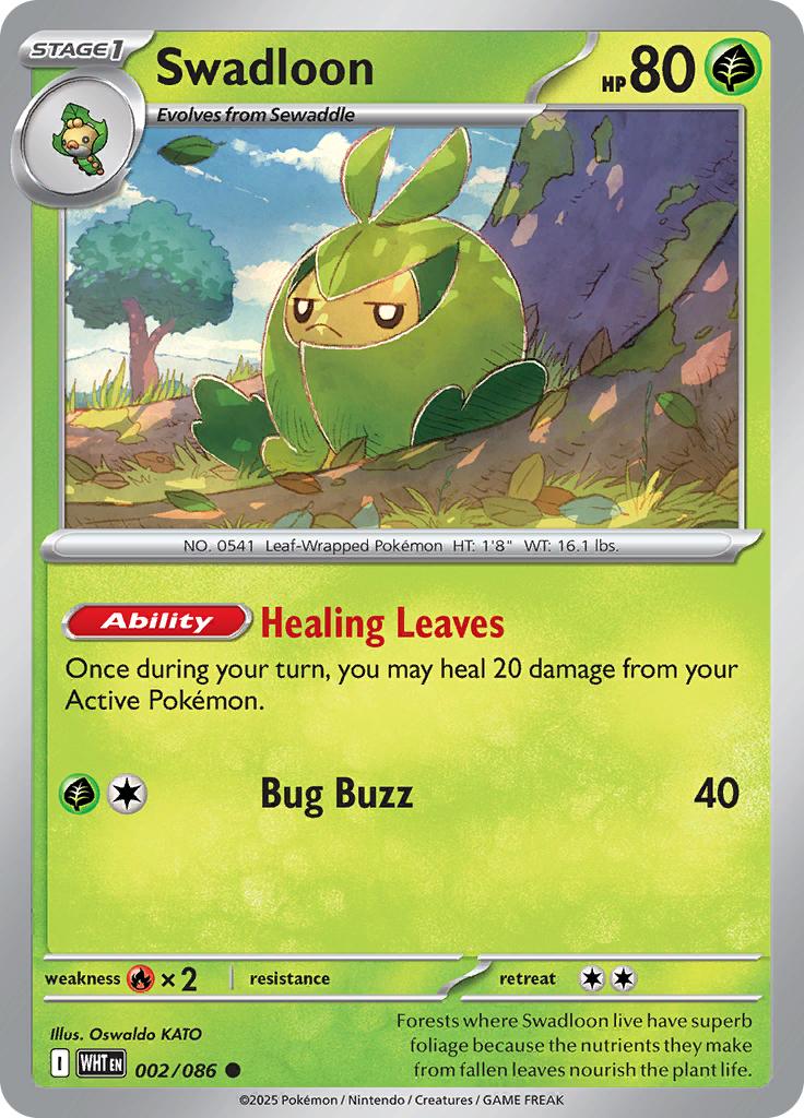 Pokémon-kaart Swadloon 002/086 Common uit de set White Flare Immagine principale del prodotto