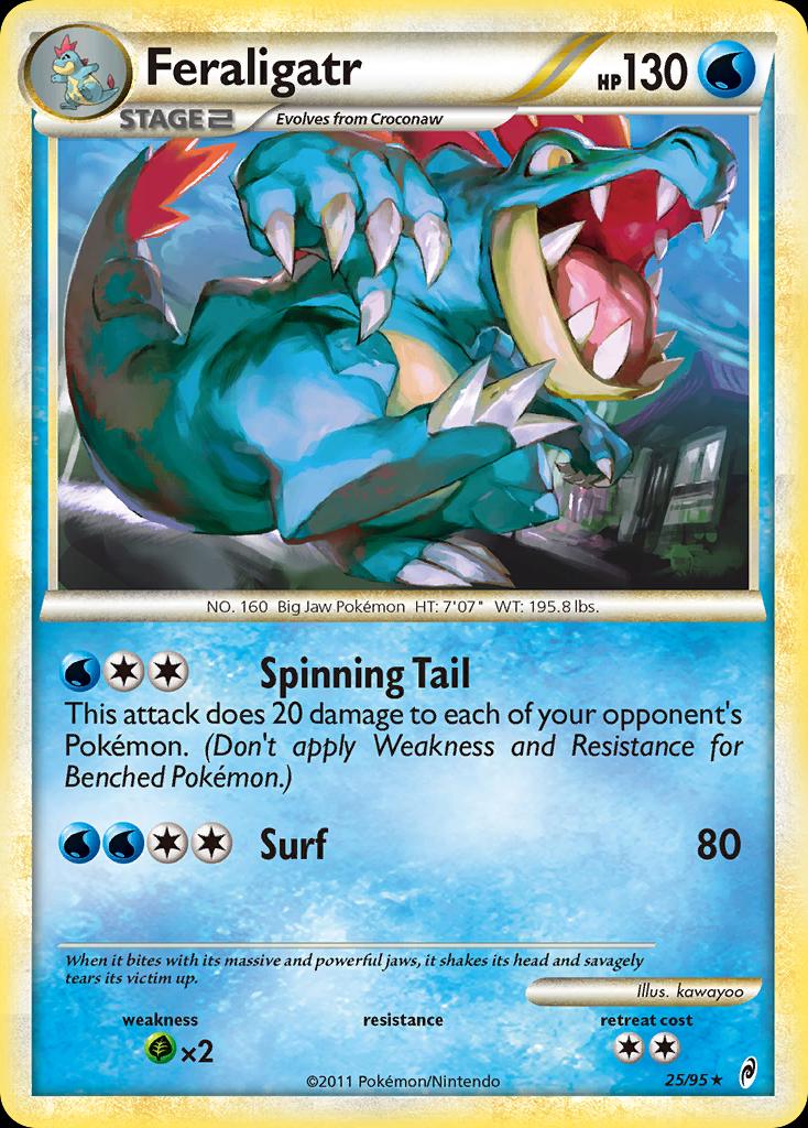 Pokémon-kaart Feraligatr 25/95 Rare uit de set Call of Legends Hoofdafbeelding