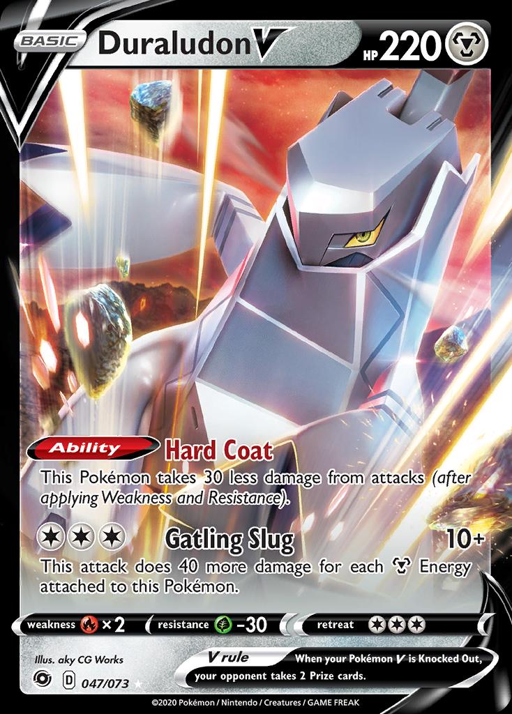 Pokémon-kaart Duraludon V 47/73 Ultra Rare uit de set Champion’s Path