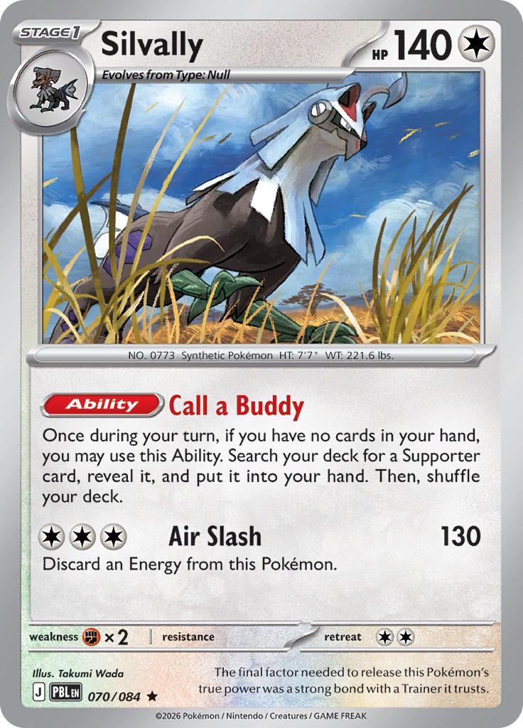 Pokémon-kaart Silvally 070/084 Rare uit de set Pitch Black Hoofdafbeelding