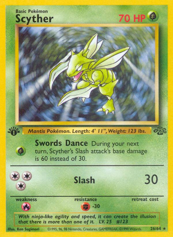 Pokémon-kaart Scyther 26/64 Rare uit de set Jungle Imagen principal del producto