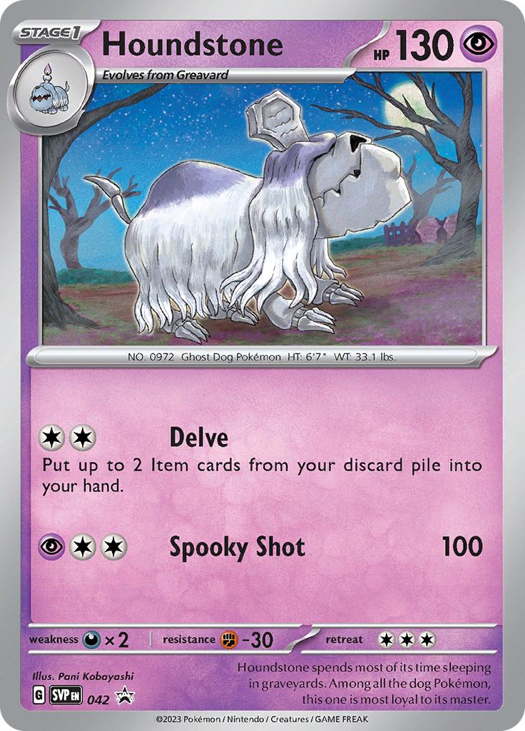Pokémon-kaart Houndstone 042 Promo uit de set SV Black Star Promos Hoofdafbeelding