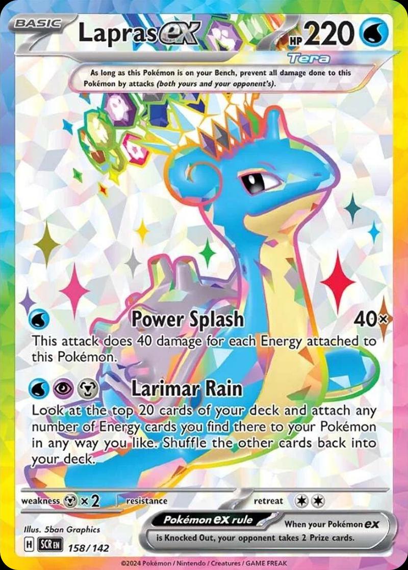 Pokémon-kaart Lapras ex 158/142 Ultra Rare uit de set Stellar Crown Main image