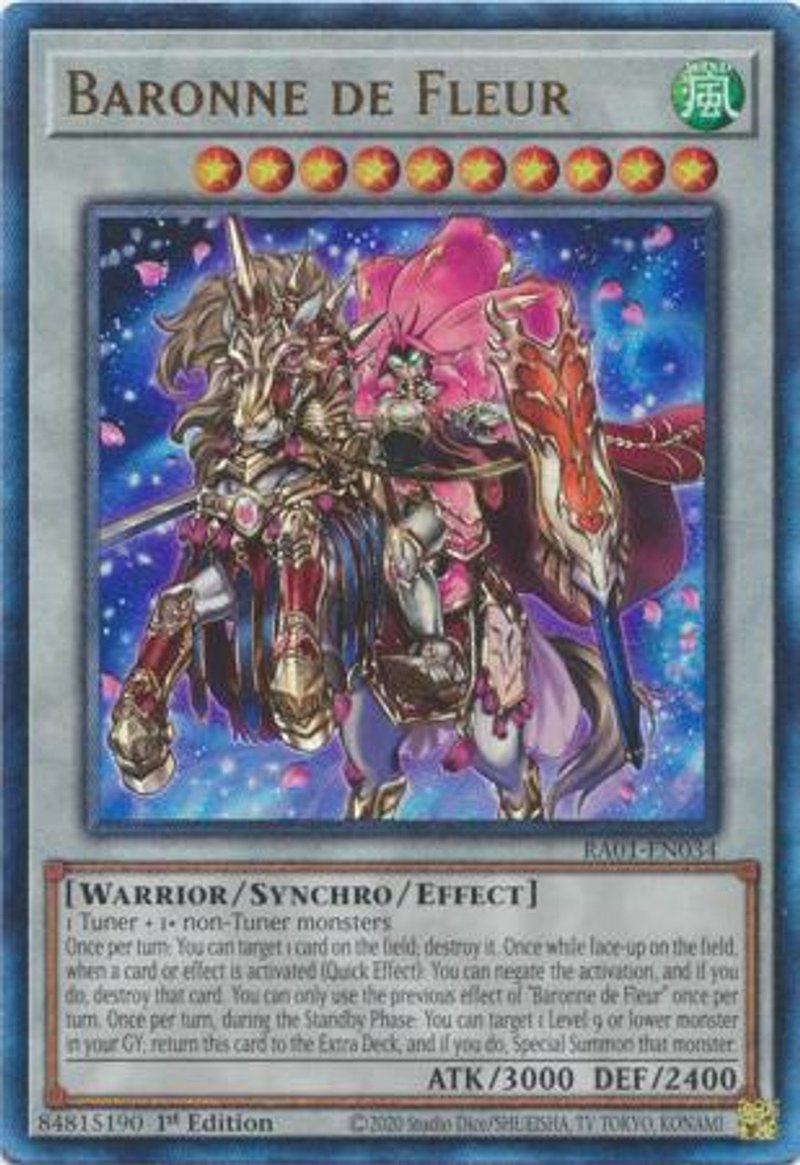 Yu-Gi-Oh!-kaart Baronne de Fleur RA01-EN034 Ultimate Rare uit 25th Anniversary Rarity Collection
