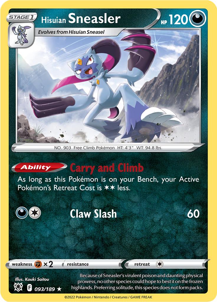 Pokémon-kaart Hisuian Sneasler 093/189 Holo Rare uit de set Astral Radiance Hoofdafbeelding