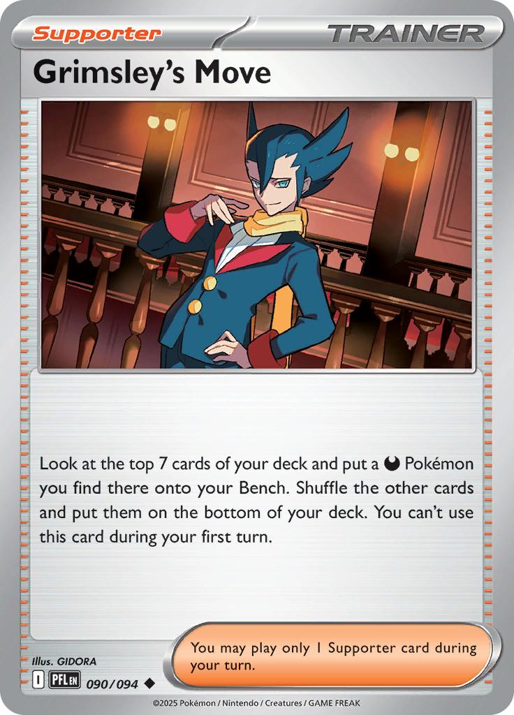 Pokémon-kaart Grimsley's Move 090/094 Uncommon uit de set Phantasmal Flames