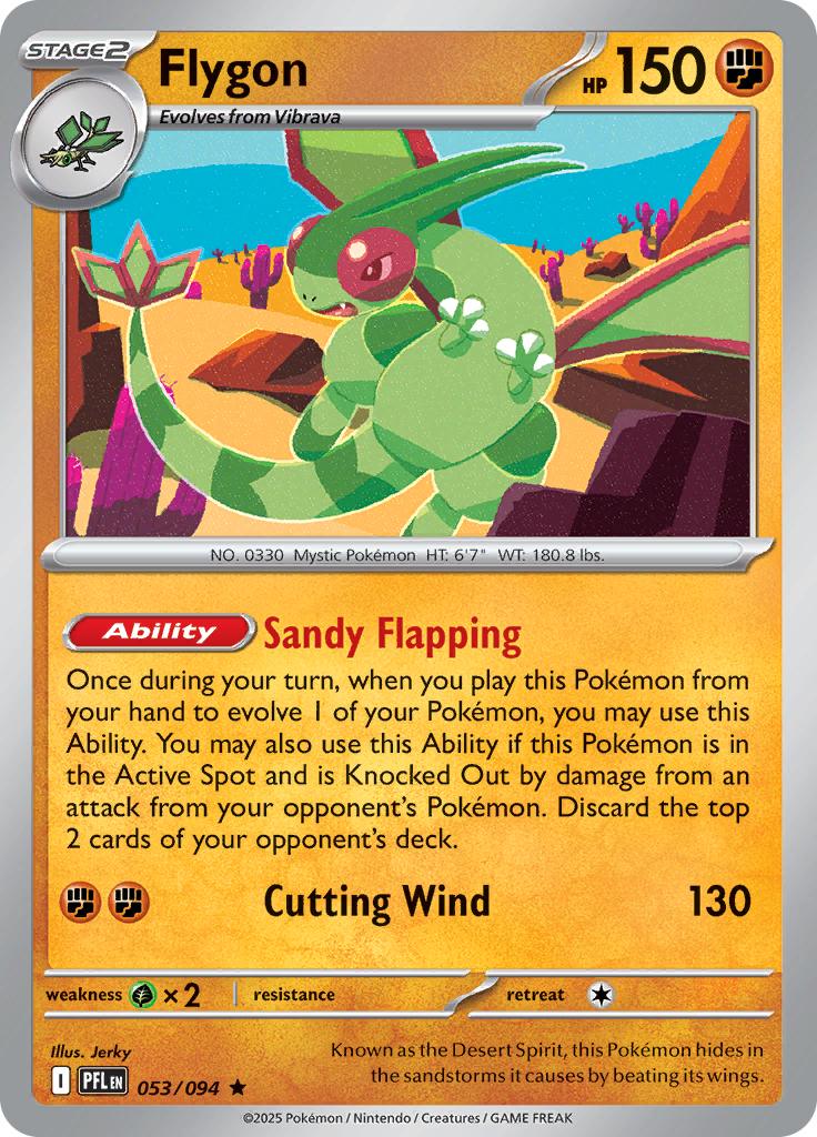 Pokémon-kaart Flygon 053/094 Rare uit de set Phantasmal Flames