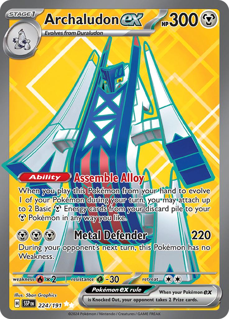 Pokémon-kaart Archaludon ex 224/191 Ultra Rare uit de set Surging Sparks Immagine principale del prodotto