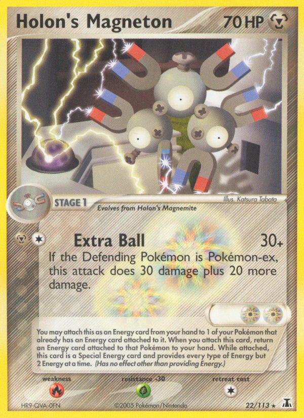 Pokémon-kaart Holon's Magneton 22/113 Rare uit de set EX Delta Species Image principale du produit
