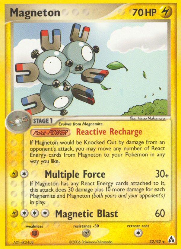 Pokémon-kaart Magneton 22/92 Rare uit de set EX Legend Maker Image principale du produit