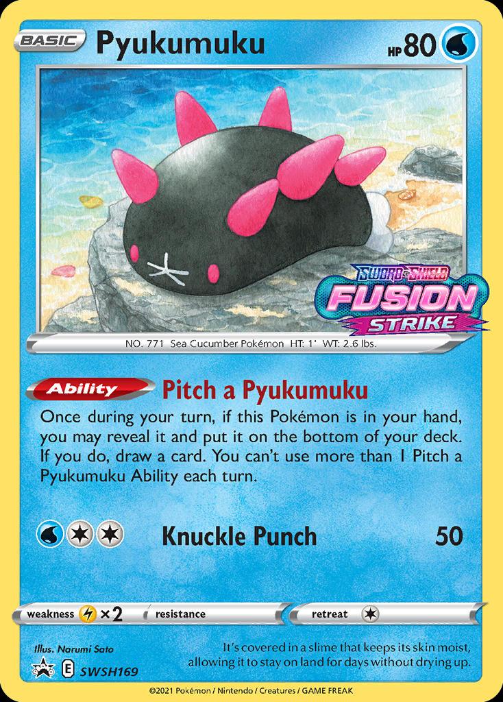 Pokémon-kaart Pyukumuku SWSH169 Promo uit de set SWSH Black Star Promos
