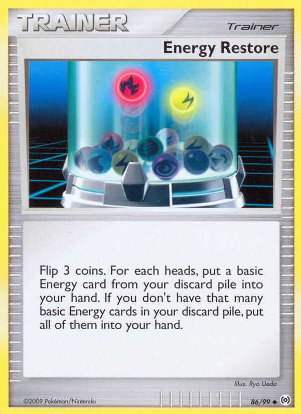 Pokémon-kaart Energy Restore 86/99 Uncommon uit de set Arceus