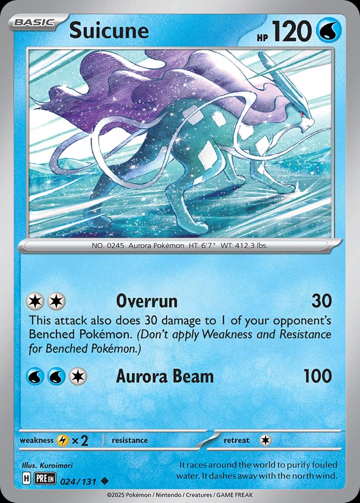 Pokémon-kaart Suicune 24/131 Uncommon uit de set Prismatic Evolutions