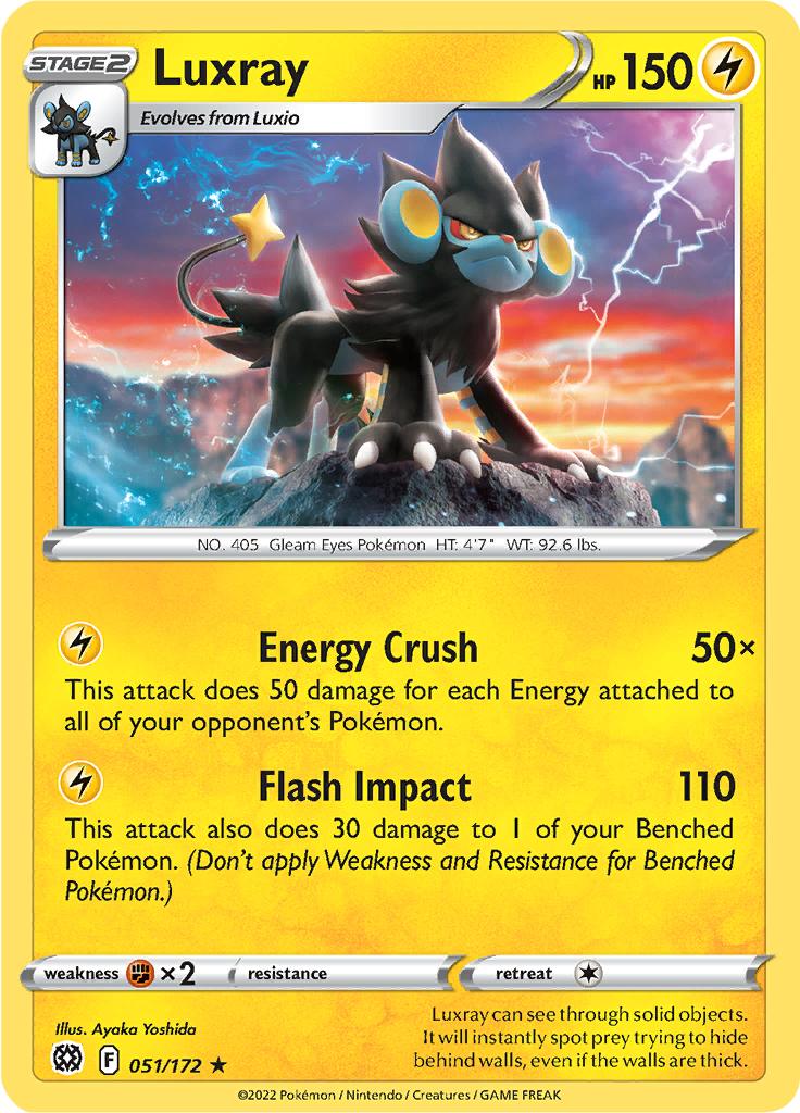 Pokémon-kaart Luxray 051/172 Rare uit de set Brilliant Stars