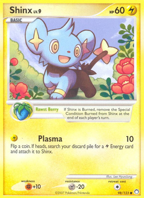 Pokémon-kaart Shinx 98/123 Common uit de set Mysterious Treasures Hoofdafbeelding