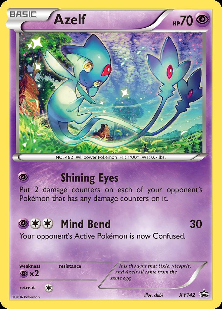 Pokémon-kaart Azelf XY142 promo uit de set XY Black Star Promos