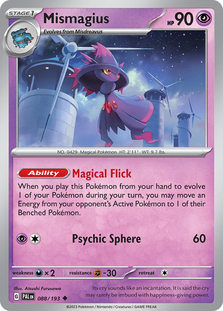 Pokémon-kaart Mismagius 088/193 Uncommon uit de set Paldea Evolved