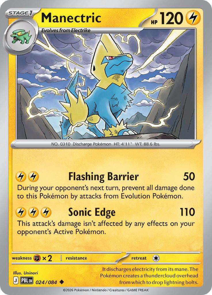 Pokémon-kaart Manectric 024/084 Uncommon uit de set Pitch Black