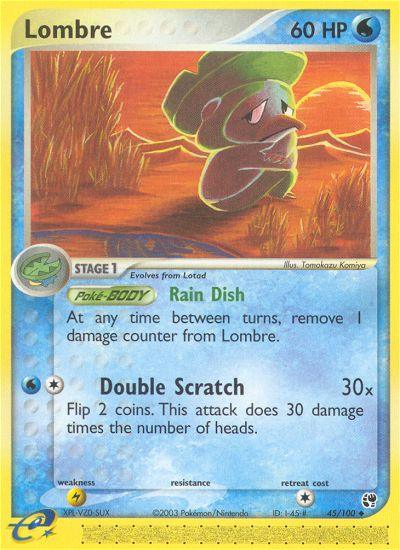 Pokémon-kaart Lombre 45/100 Uncommon uit de set EX Sandstorm Hoofdafbeelding