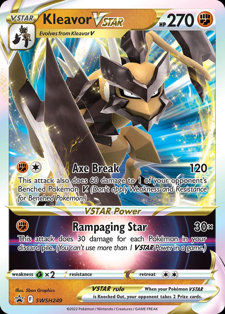 Pokémon-kaart Kleavor VSTAR SWSH249 Promo uit de set SWSH Black Star Promos