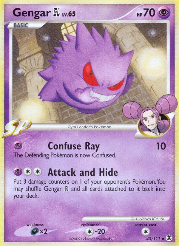 Pokémon-kaart Gengar GL 40/111 Uncommon uit de set Rising Rivals Hoofdafbeelding