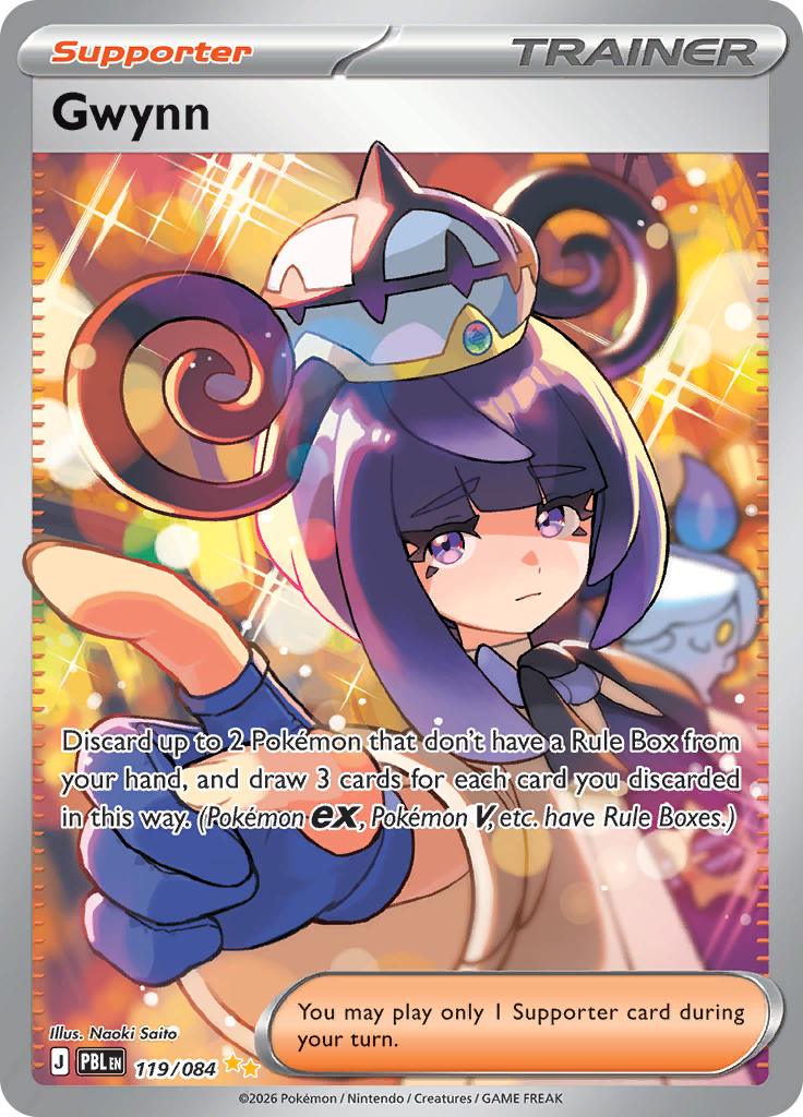 Pokémon-kaart Gwynn 119/084 Special Illustration Rare uit de set Pitch Black