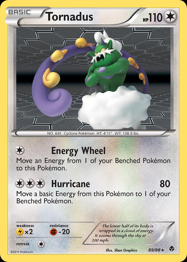 Pokémon-kaart Tornadus 89/98 Holo Rare uit de set Emerging Powers