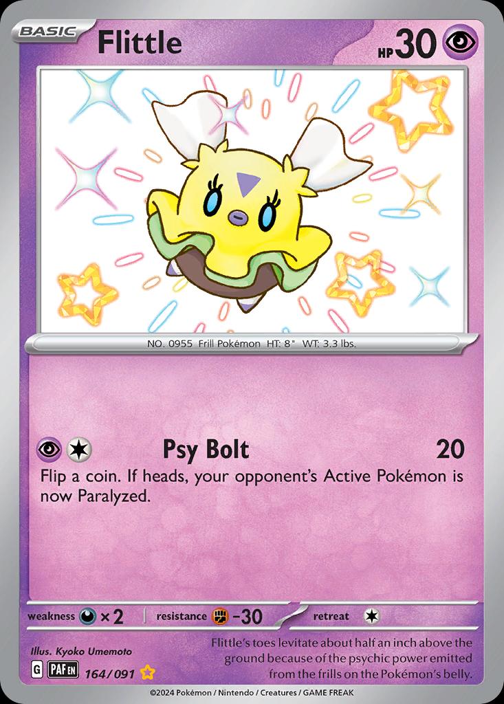 Pokémon-kaart Flittle 164/91 Shiny Rare uit de set Paldean Fates Hoofdafbeelding