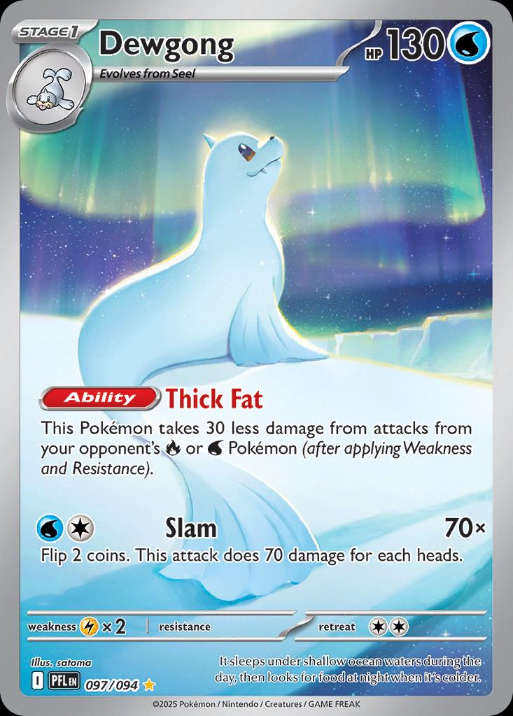 Pokémon-kaart Dewgong 97/94 Illustration Rare uit de set Phantasmal Flames