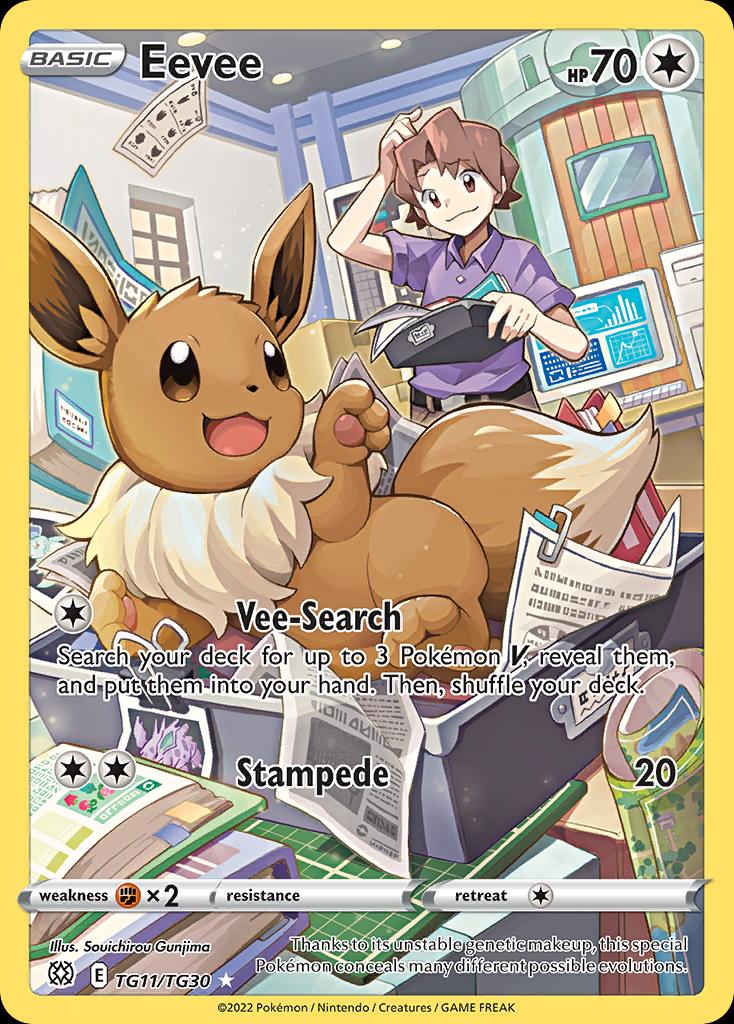 Pokémon-kaart Eevee TG11/TG30 Holo Rare uit de set Brilliant Stars Image principale du produit