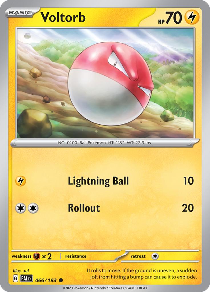 Pokémon-kaart Voltorb 066/193 Common uit de set Paldea Evolved