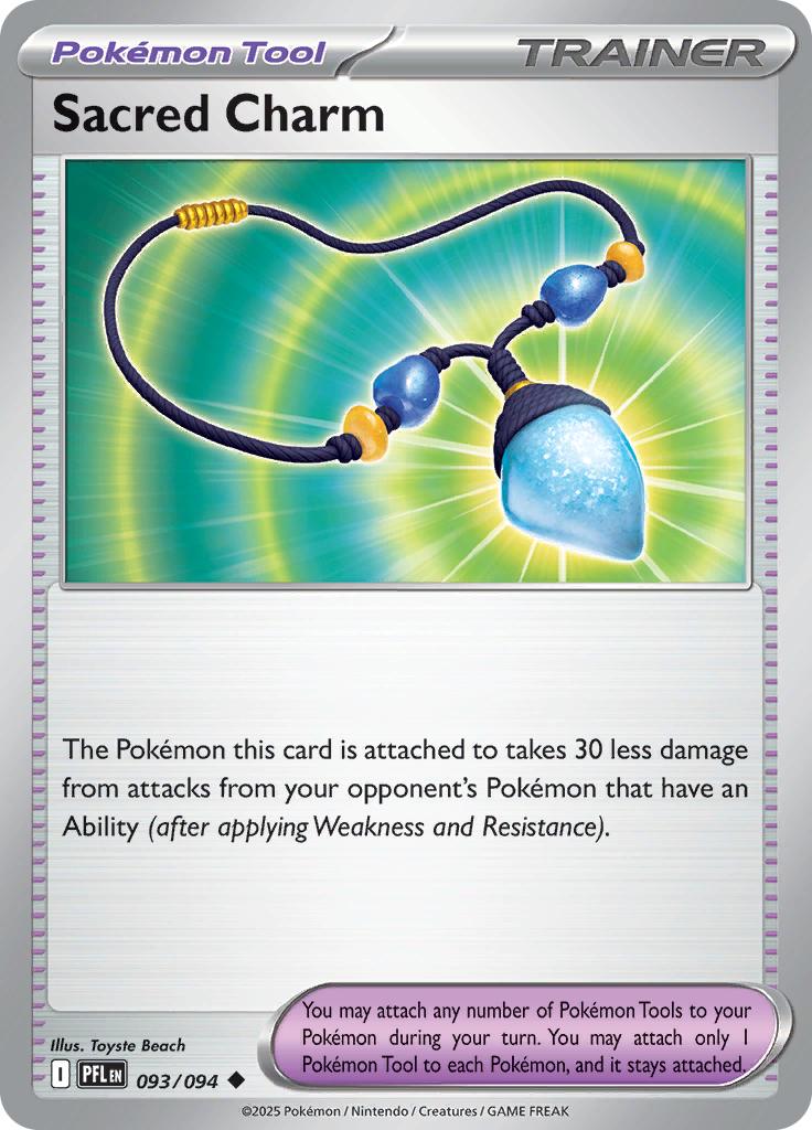 Pokémon-kaart Sacred Charm 093/094 Uncommon uit de set Phantasmal Flames