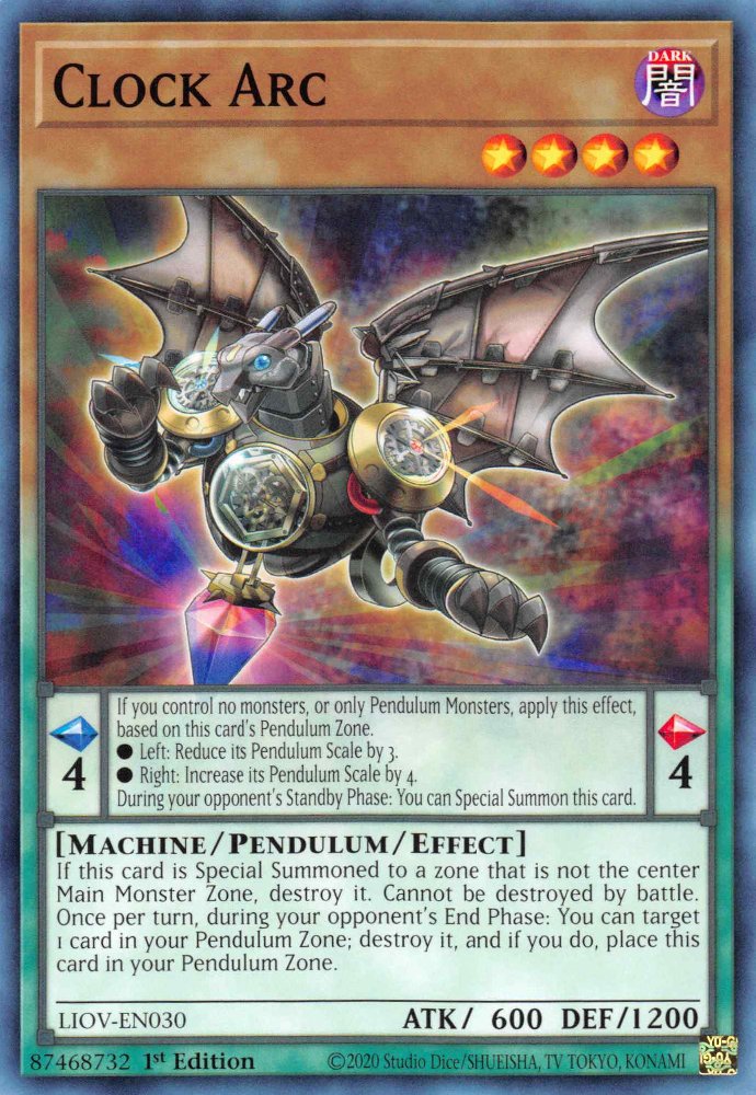 Yu-Gi-Oh!-kaart Clock Arc LIOV-EN030 Common uit Lightning Overdrive Hoofdafbeelding