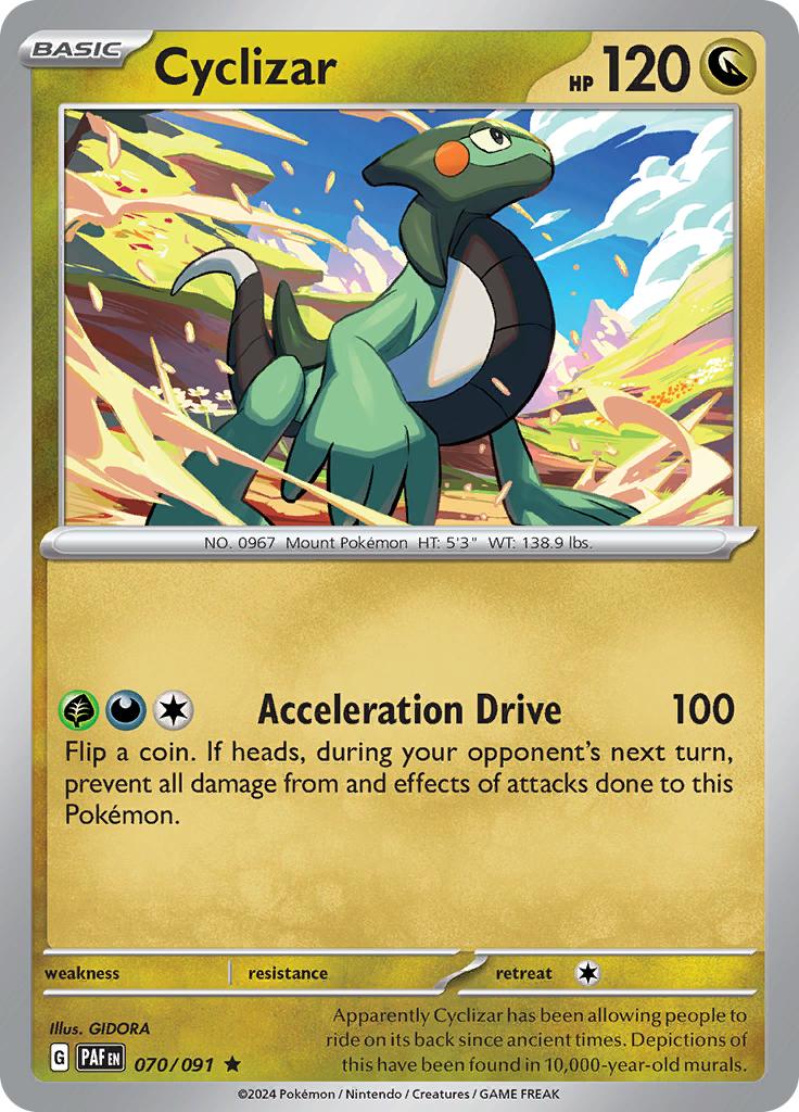 Pokémon-kaart Cyclizar 070/091 Rare uit de set Paldean Fates Hoofdafbeelding