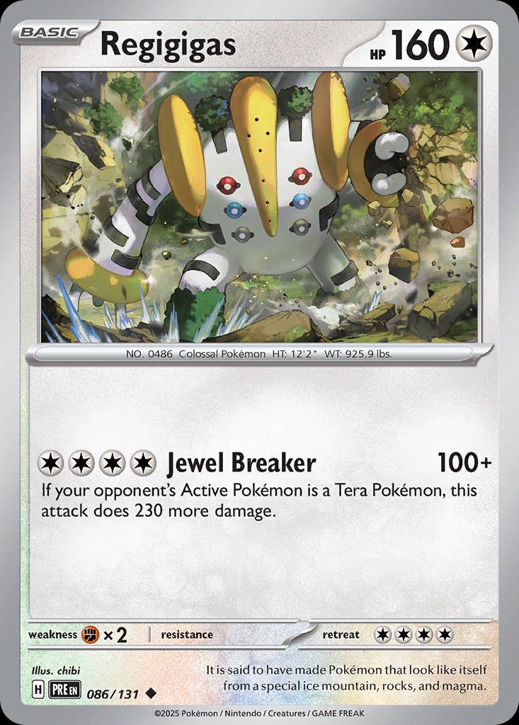 Pokémon-kaart Regigigas 86/131 Uncommon uit de set Prismatic Evolutions