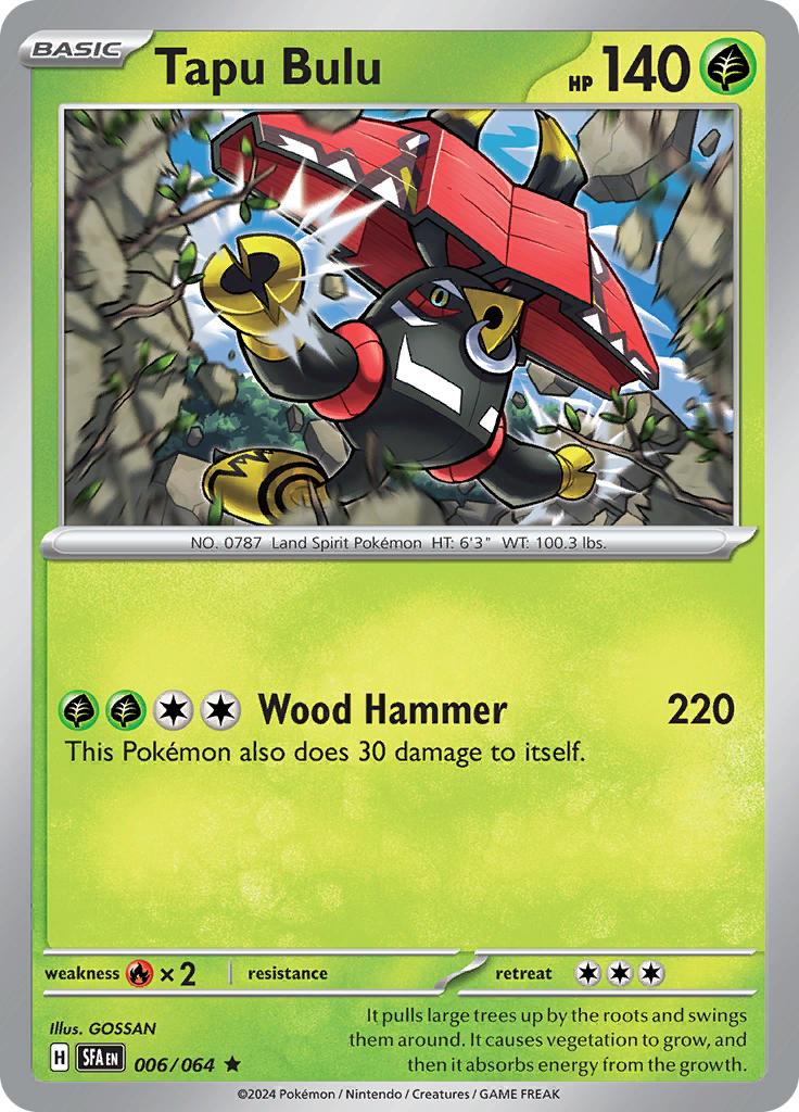Pokémon-kaart Tapu Bulu 006/064 Rare uit de set Shrouded Fable